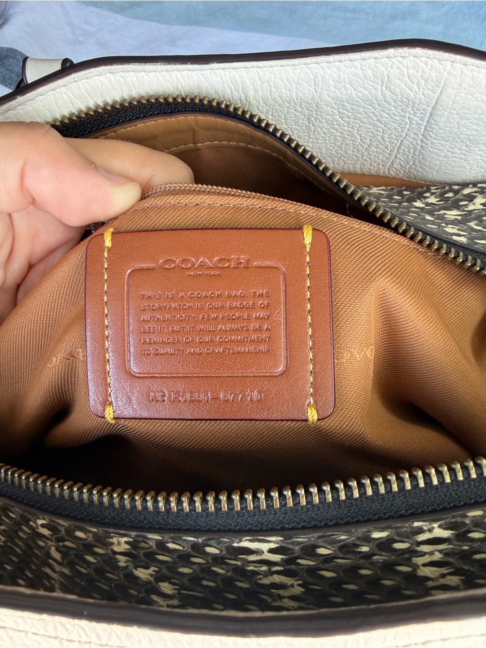 Coach Chalk Pebbled Leather Satchel with Removable Strap - Picture 14 of 17